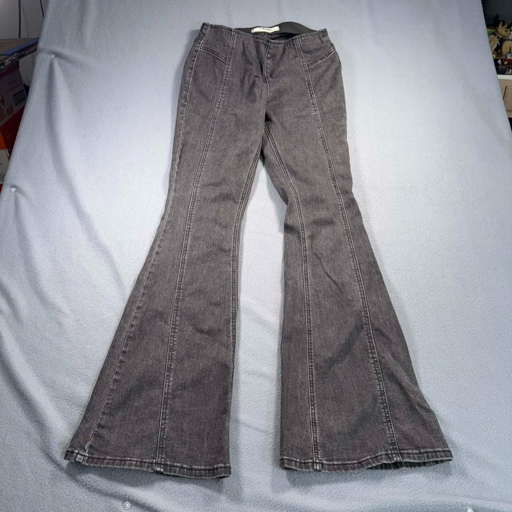 Rock & Roll Denim Bargain Bell Pull On Flare Jeans 29x34 Dark Wash Western